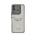 Infinix Hot 12 Play iPaky Transparent Colour Border With Camera Chrome Finishing Back Case (Natural Titanium)