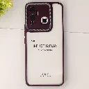 Infinix Hot 12 Play iPaky Transparent Colour Border With Camera Chrome Finishing Back Case (Maroon)