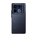 Infinix Note 40 4G iPaky Transparent Colour Border With Camera Chrome Finishing Back Case (Navy Blue)