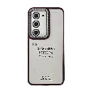 Infinix Hot 60 Pro 4G|Tecno Spark 40 Pro 4G|KM6 iPaky Transparent Colour Border With Camera Chrome Finishing Back Case (Maroon)