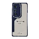 Tecno Camon 40 Pro 4G iPaky Transparent Colour Border With Camera Chrome Finishing Back Case (Navy Blue)