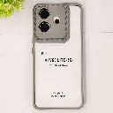 Vivo V60 Lite 4G|5G 4G iPaky Transparent Colour Border With Camera Chrome Finishing Back Case (Natural Titanium)