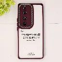 Vivo V40 5G|V40 Pro 5G|S19 Pro 5G|T3 iPaky Transparent Colour Border With Camera Chrome Finishing Back Case (Maroon)