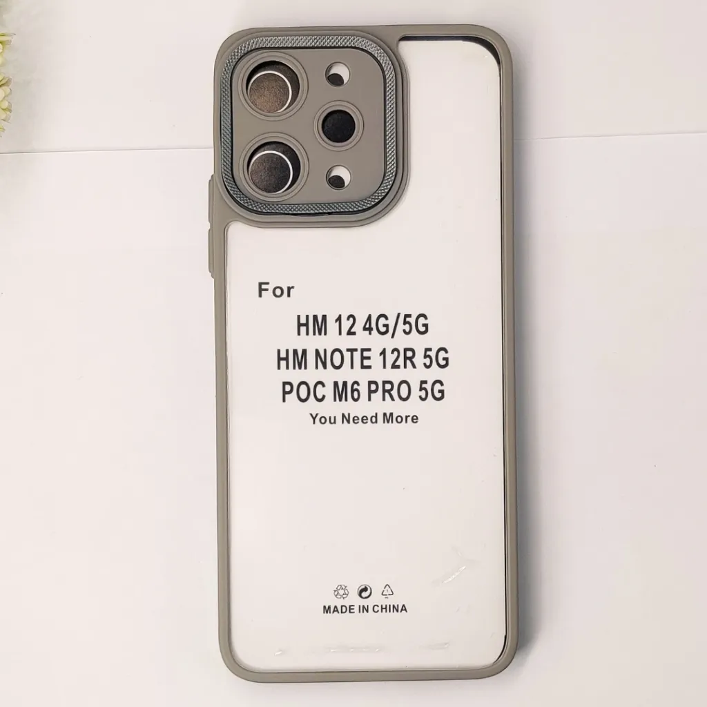 [PO10BMI12-7-36] Xiaomi Redmi 12 4G|5G|Note 12R iPaky Transparent Colour Border With Camera Chrome Finishing Back Case (Natural Titanium)