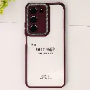 Oppo Realme C71|Realme C71X iPaky Transparent Colour Border With Camera Chrome Finishing Back Case (Maroon)