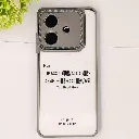 Oppo A3x 4G|5G|A3 4G|5G|A5i|A40| iPaky Transparent Colour Border With Camera Chrome Finishing Back Case (Natural Titanium)