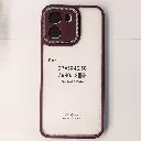 Oppo A6 4G|A6 5G|A6x iPaky Transparent Colour Border With Camera Chrome Finishing Back Case (Maroon)
