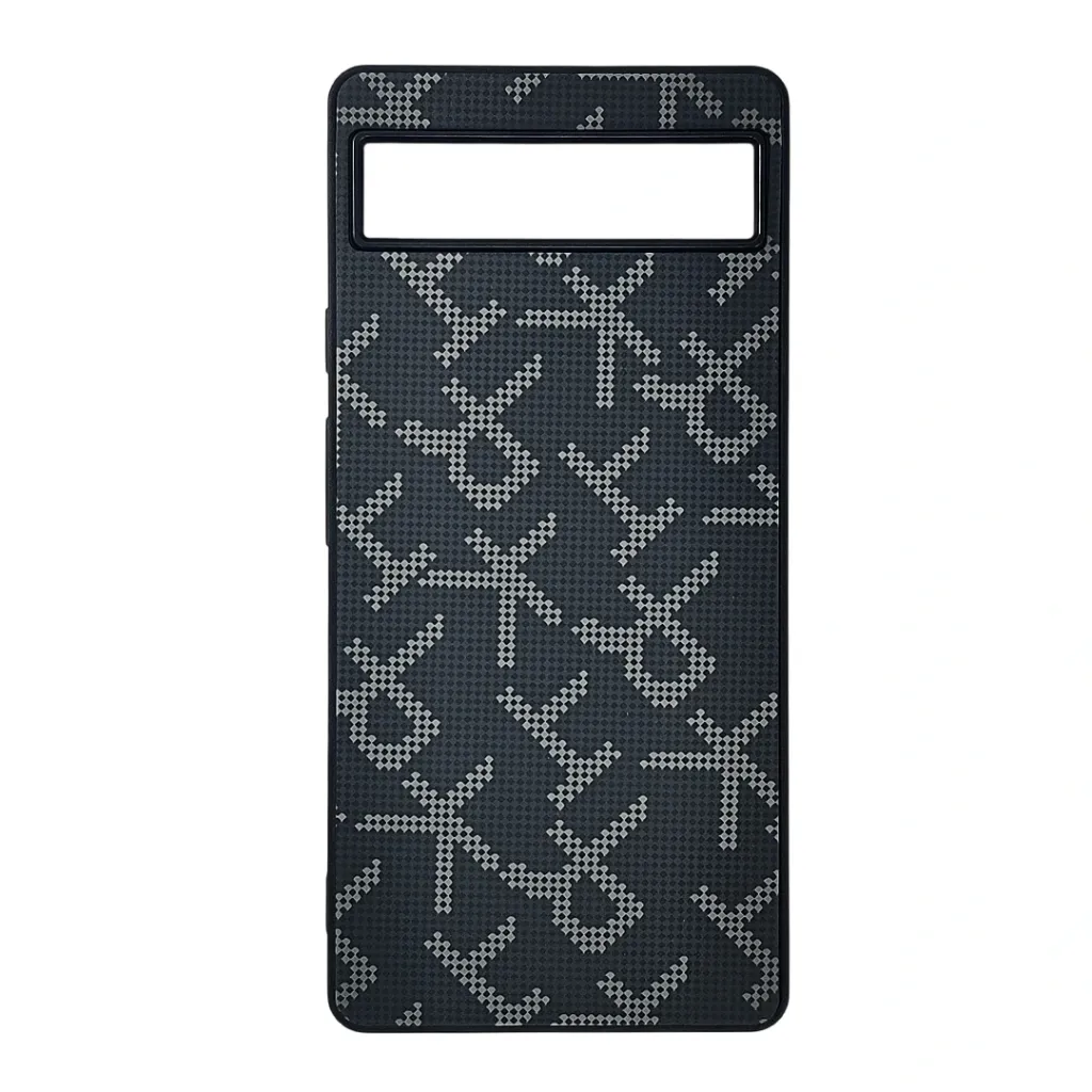 Google Pixel 6A X-Level Spacific design Carbon Fiber & Armaid Fiber Texture Mobile Back Case (Black)
