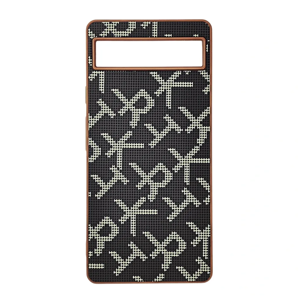 Google Pixel 6A X-Level Spacific design Carbon Fiber & Armaid Fiber Texture Mobile Back Case (Brown)