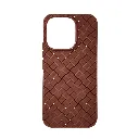 Vivo V70 5G|V70 Lite 4G|5G Woven With Leather Feel Soft Silicone Back Case (Dark Brown)