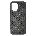 Tecno Spark GO 3 Woven With Leather Feel Soft Silicone Back Case (Gray)
