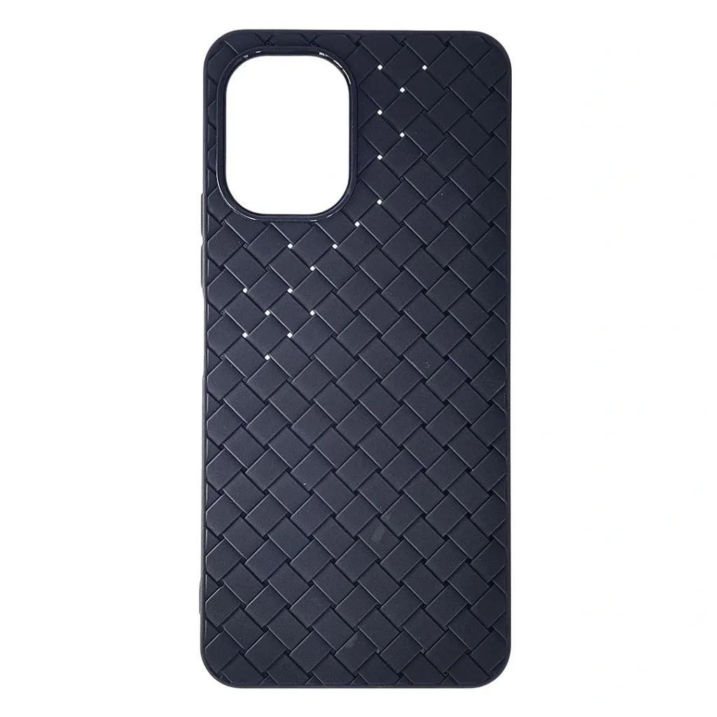 Tecno Spark GO 3 Woven With Leather Feel Soft Silicone Back Case (Purple)