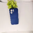 Vivo V70 5G|V70 Lite 4G|5G 3D Dotted Official Soft Silicone Back Case (Navy Blue)