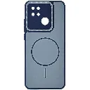 Xiaomi Redmi 10C|Poco C40 Classic AG Fluid Skin Silicone Magsafe Logo Back Case (Navy Blue)