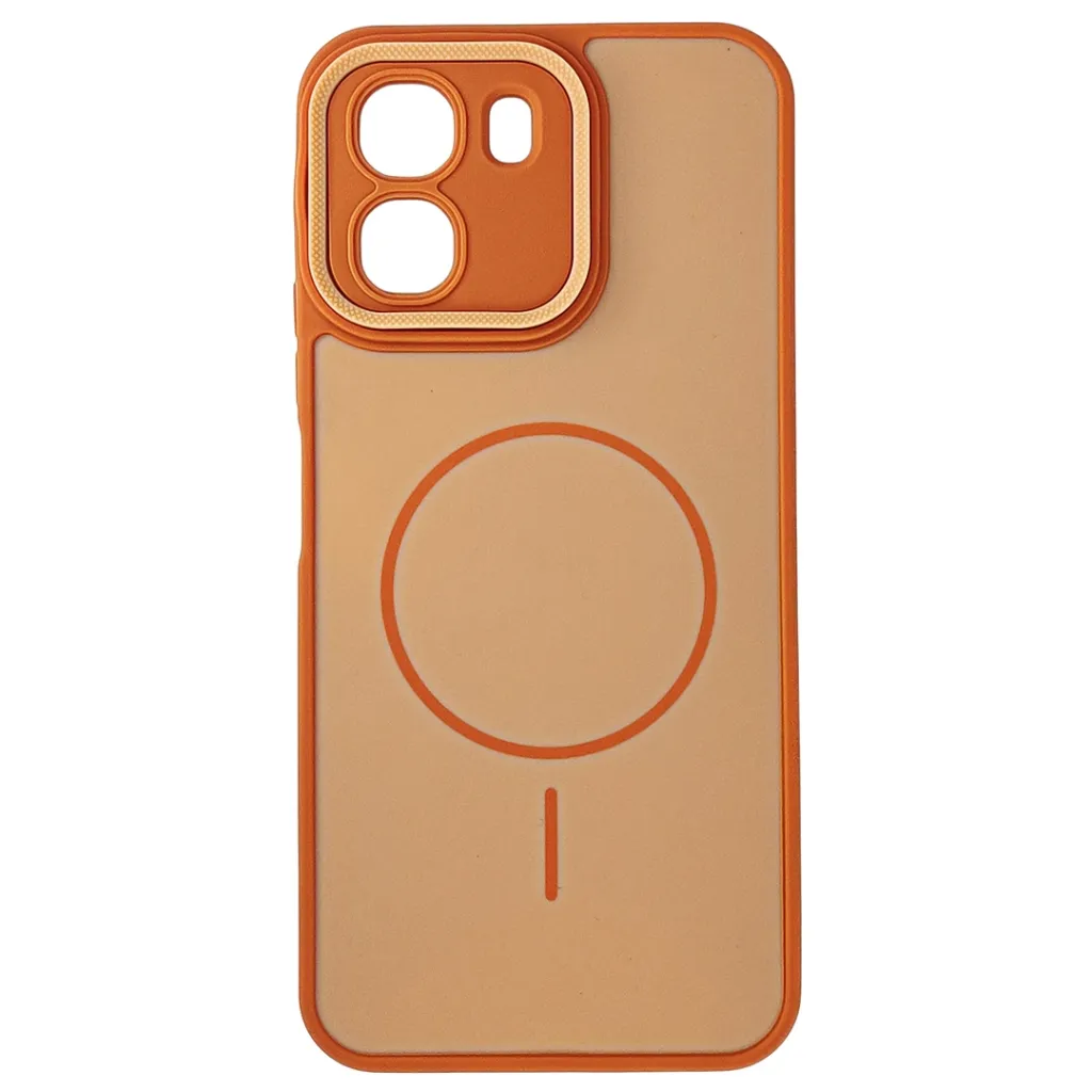 [PO14BOA6-84-45] Oppo A6 4G|A6 5G|A6x Classic AG Fluid Skin Silicone Magsafe Logo Back Case (Cosmic Orange)