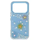 Infinix Note 60|Note 60 Pro Soft Silicone Ladies Fancy Beats & Flowers design Back Case (Sky Blue)