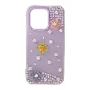 Vivo V70 5G|V70 Lite 4G|5G Soft Silicone Ladies Fancy Beats & Flowers design Back Case (Light Purple)