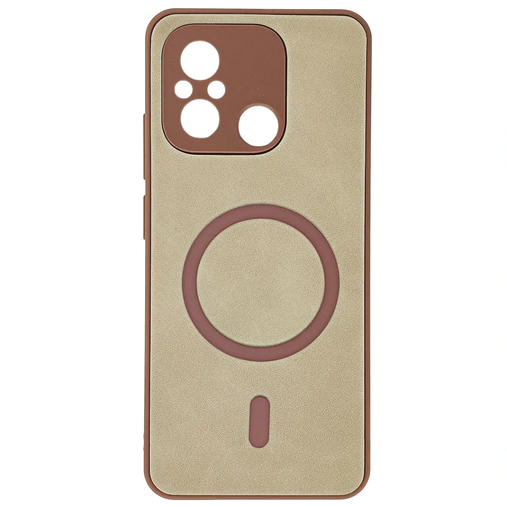 Xaiomi Redmi 12C 4G Built-in Magnetic Ring Premium Leather With Velvet Feel Back Case (Skin)
