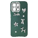 Oppo A6 Pro 3D Shinny Fancy Smile Face Back Case (Green)