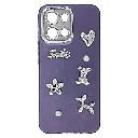 Oppo A6 Pro 3D Shinny Fancy Smile Face Back Case (Purple)