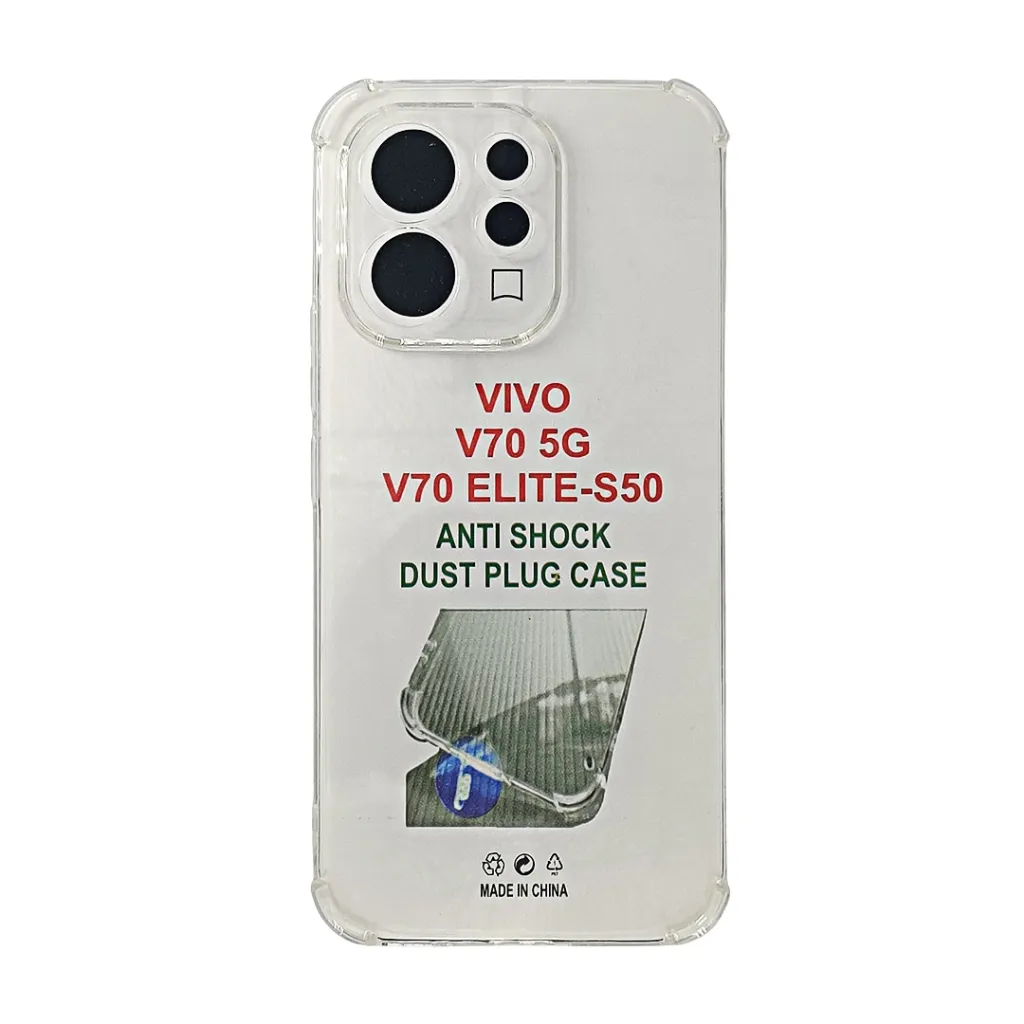 [PO7BVIV70 5G] Vivo V70 5G|V70 Lite 4G|5G 1.5mm TPU|Transparent Back Case