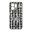 Infinix HOT 50i|Smart 9|Smart 9 HD Soft Silicone Fancy Silver Stones Butterflies Mobile Back Case (Black)