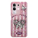 Vivo Y29 4G|T4X 5G Soft Silicone Fancy Silver Stones Butterflies Mobile Back Case (Pink)