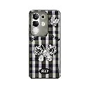 Vivo Y29 4G|T4X 5G Soft Silicone Fancy Silver Stones Butterflies Mobile Back Case (Black)