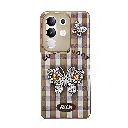 Vivo Y29 4G|T4X 5G Soft Silicone Fancy Silver Stones Butterflies Mobile Back Case (Desert Titanium)