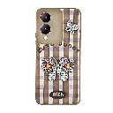 Vivo Y17S 4G Soft Silicone Fancy Silver Stones Butterflies Mobile Back Case (Desert Titanium)