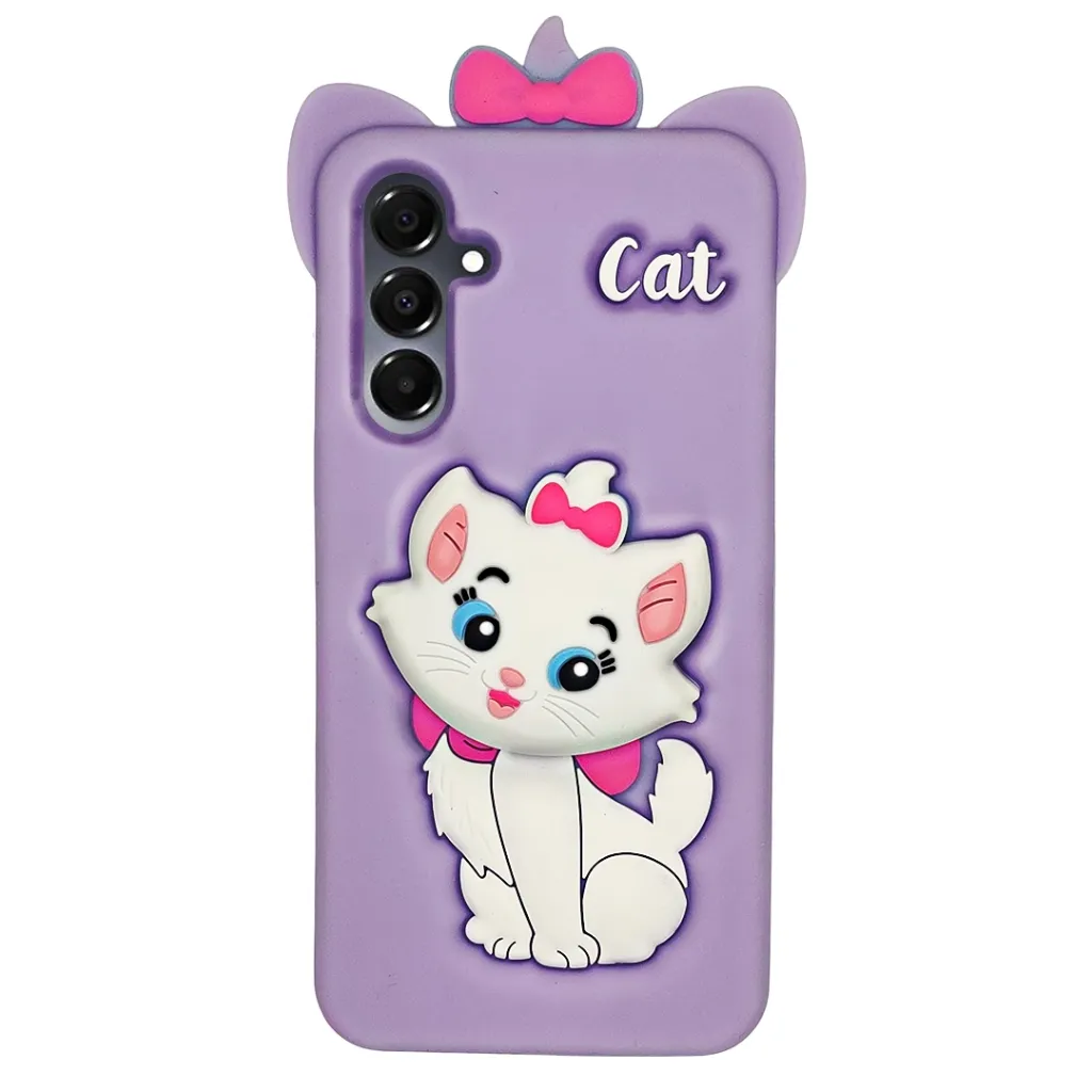 [PO51BSA16-36-29] Samsung Galaxy A16 4G/5G New Fancy Popular Hello Kitty Mobile Soft Silicone With Back Grip, Shockproof Mobile Back Case (Light Purple)