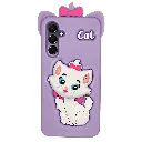 Samsung Galaxy A16 4G/5G New Fancy Popular Hello Kitty Mobile Soft Silicone With Back Grip, Shockproof Mobile Back Case (Light Purple)