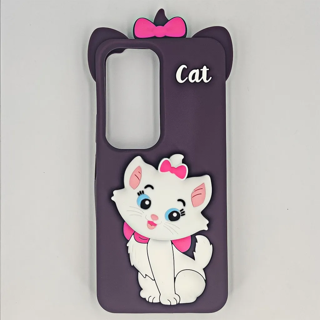 [PO51BVIY19S-36-40] Vivo Y19S 4G New Fancy Popular Hello Kitty Mobile Soft Silicone With Back Grip, Shockproof Mobile Back Case (Deep Purple)