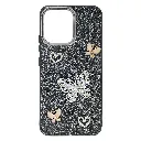 Oppo A6 Pro 4G|5G|F31 5G 3D Shinny Ladies Fancy Glitter Featuring Butterfly Embelishments Back Case (Black)