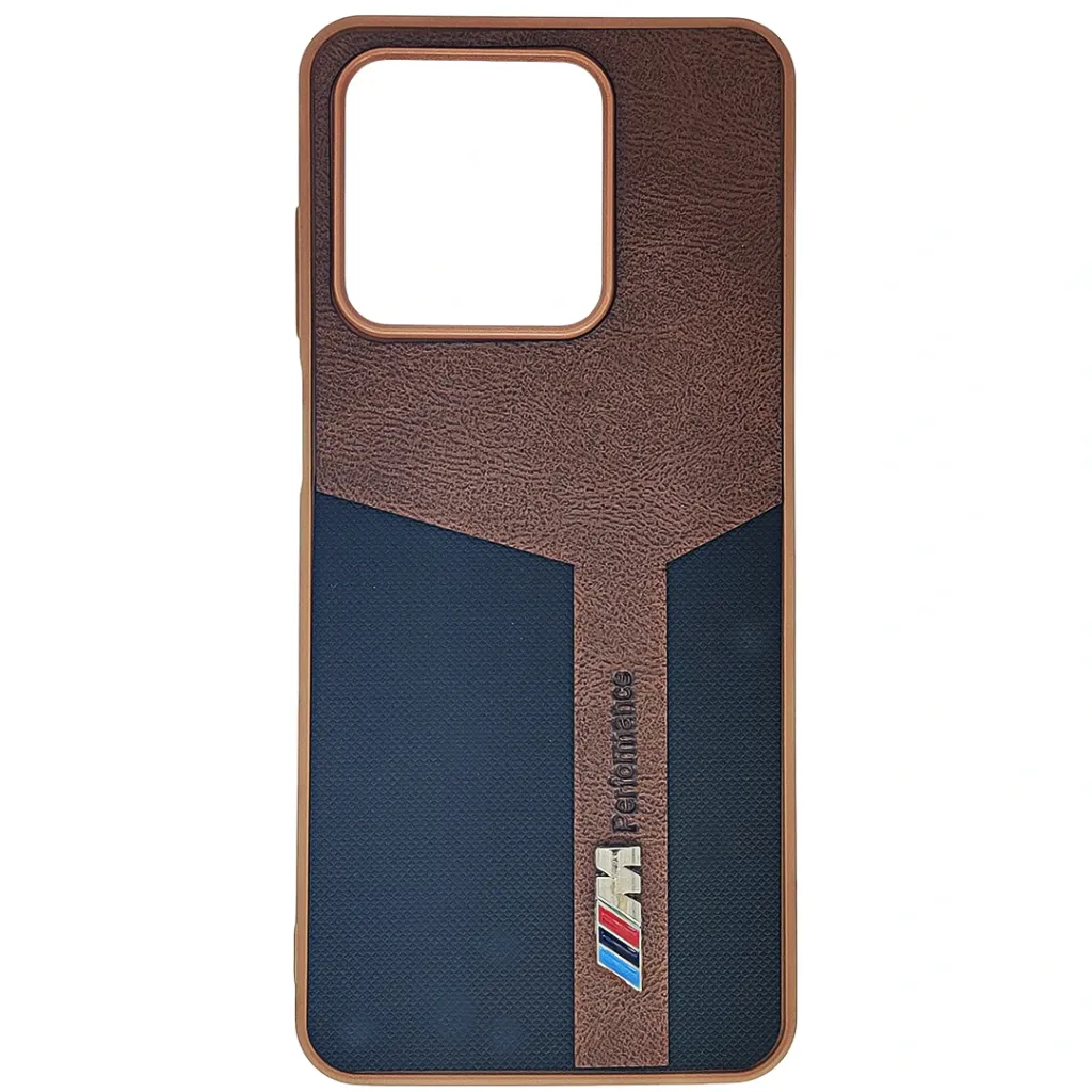 [PO42BHUHNX5C-26-34] Huawei Honor X5C Line Craft Luxury Cars Logo Leather Texture Back Case (Dark Brown)