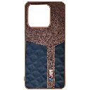 Huawei Honor X5C Line Craft Luxury Cars Logo Leather Texture Back Case (Dark Brown)