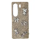 Tecno Camon 40 4G 3D Shinny Ladies Fancy Glitter Featuring Butterfly Embelishments Back Case (Yellow)