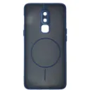 One Plus 6 Stylish & Durable Matte Case With MagSafe Back Case (Navy Blue)