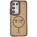Oppo Realme C85|Realme15X 5G Unique Fosus Camera Ring MagSafe 3D Matte Back Case (Brown)