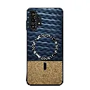 Samsung Galaxy A13 4G|A32 5G Rebest Brand Magnetic Magsafe Charging Compatible Luxuary Dotted Leather Back Case (Navy Blue)