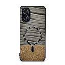 Oppo A18 4G|A38 4G Pro Rebest Brand Magnetic Magsafe Charging Compatible Luxuary Dotted Leather Back Case (Gray)