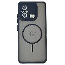 Redmi 12C Stylish & Durable Matte Case With MagSafe Back Case (Black)