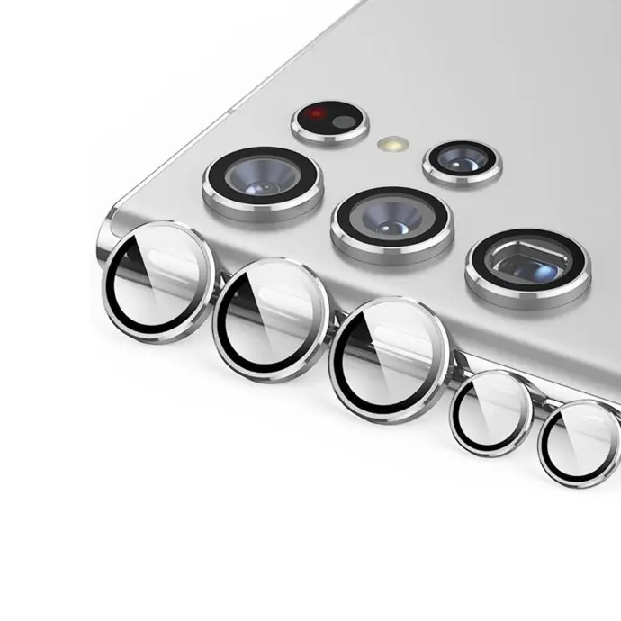 [PL14SS22UL-8-7] Samsung S22 Ultra Black Bull Camera Rings Premium Lens Protection (Silver)