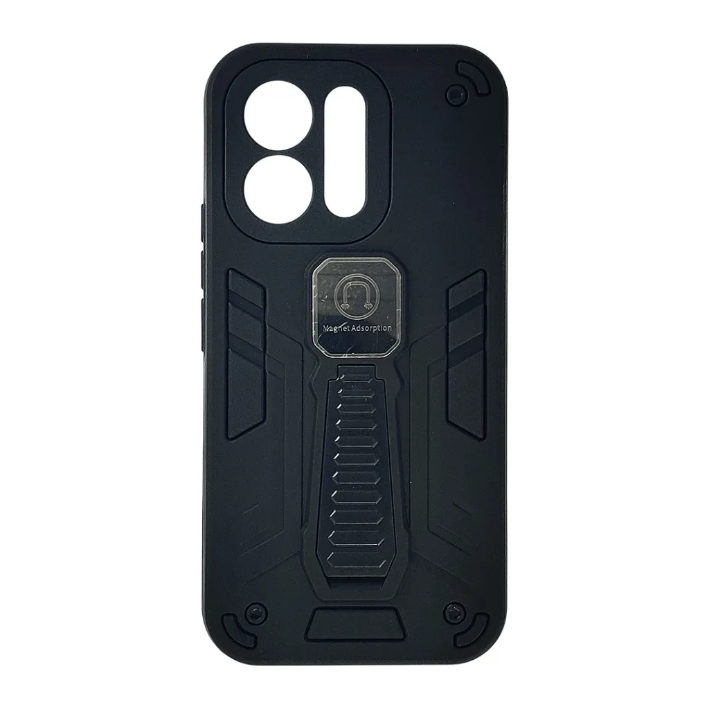 Vivo V70 5G|V70 Lite 4G|5G Armour With Stand Back Case (Black)