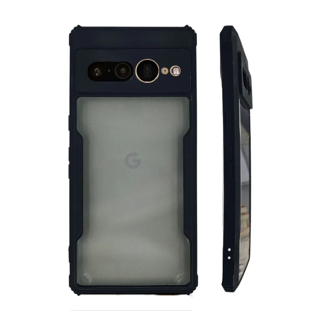 Google Pixel 7 Pro iPaky Transparent Back Case (Black)
