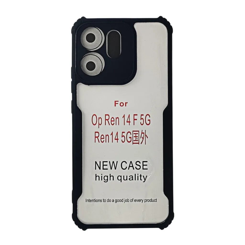 Oppo Reno 14 5G iPaky Transparent Back Case (Black)