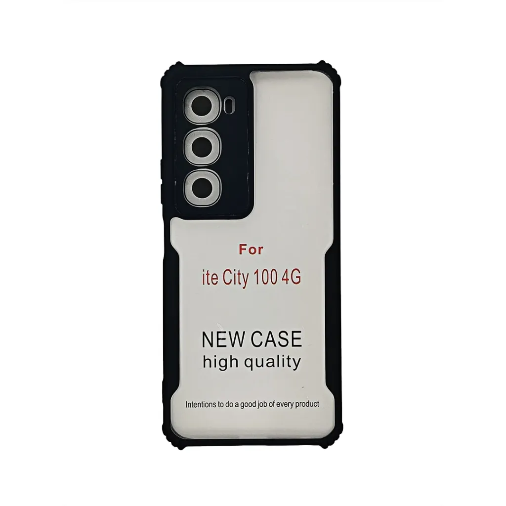 [PO10BITCITY100-2-2] iTel City 100 4G iPaky Transparent Back Case (Black)