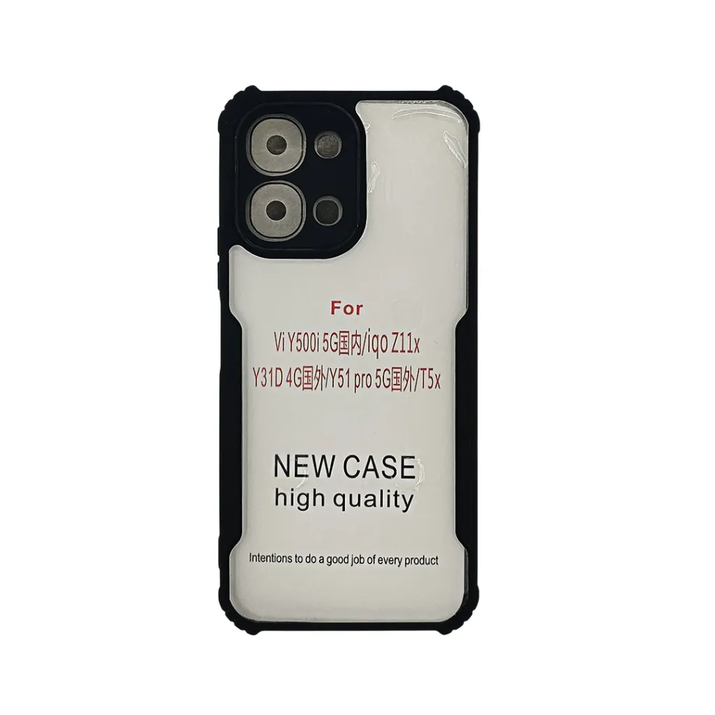 Vivo Y31D 4G iPaky Transparent Back Case (Black)