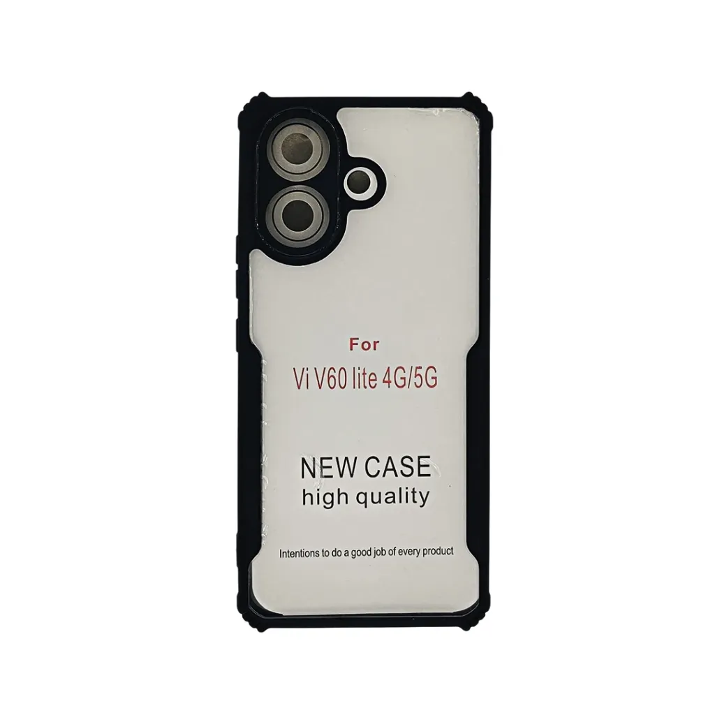 Vivo V60 Lite 4G|5G 4G iPaky Transparent Back Case (Black)