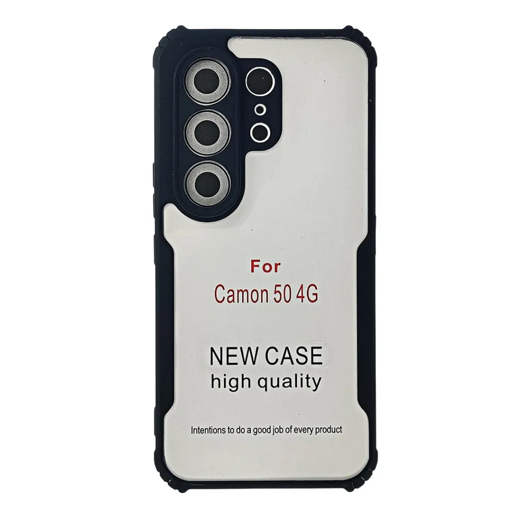 Tecno Camon 50 4G iPaky Transparent Back Case (Black)